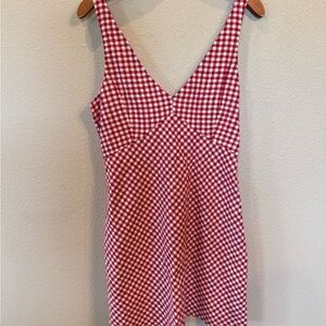Abercrombie & Fitch Red Checkered Dress